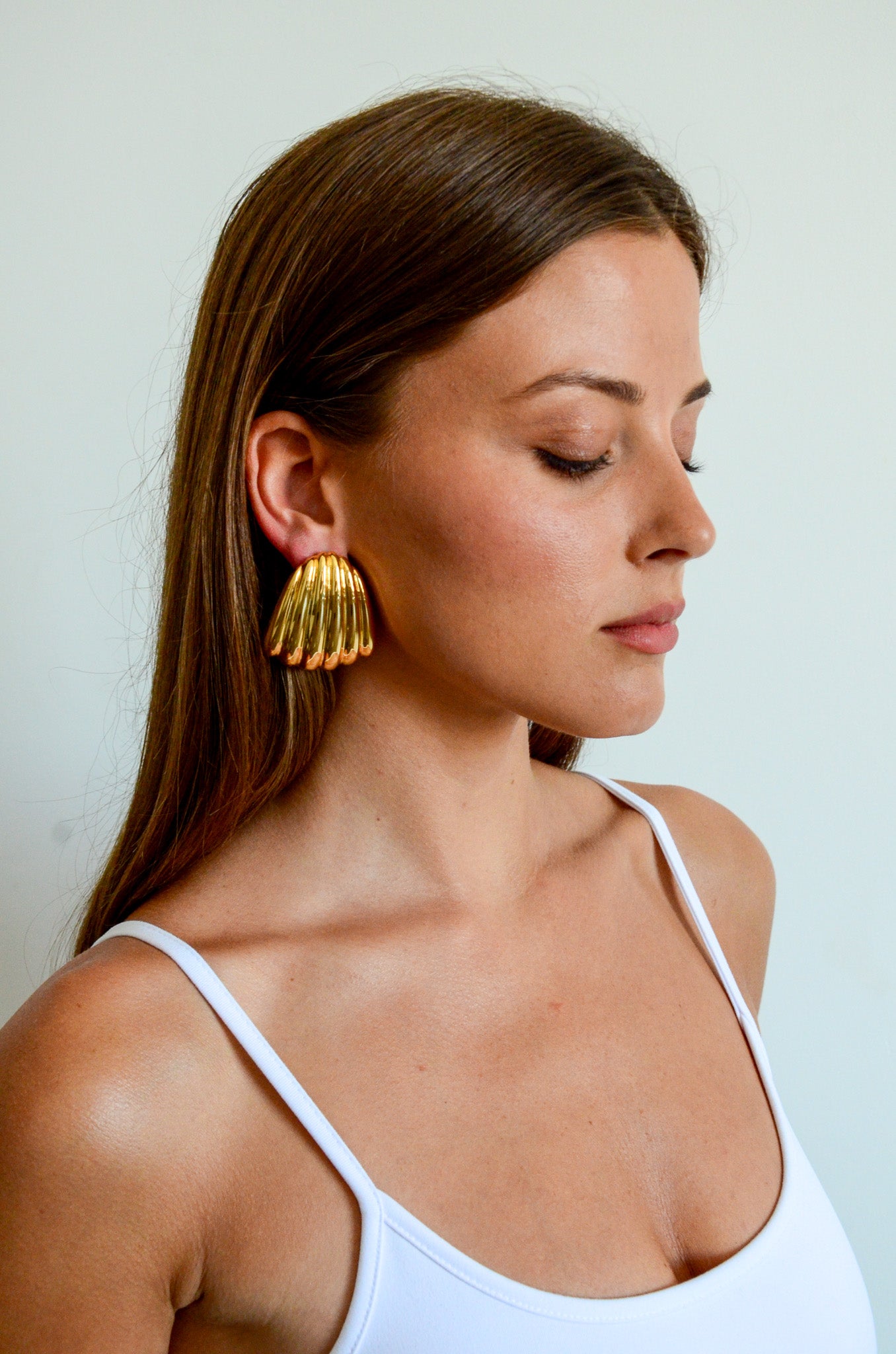 Rifiano Gold Shell Earring