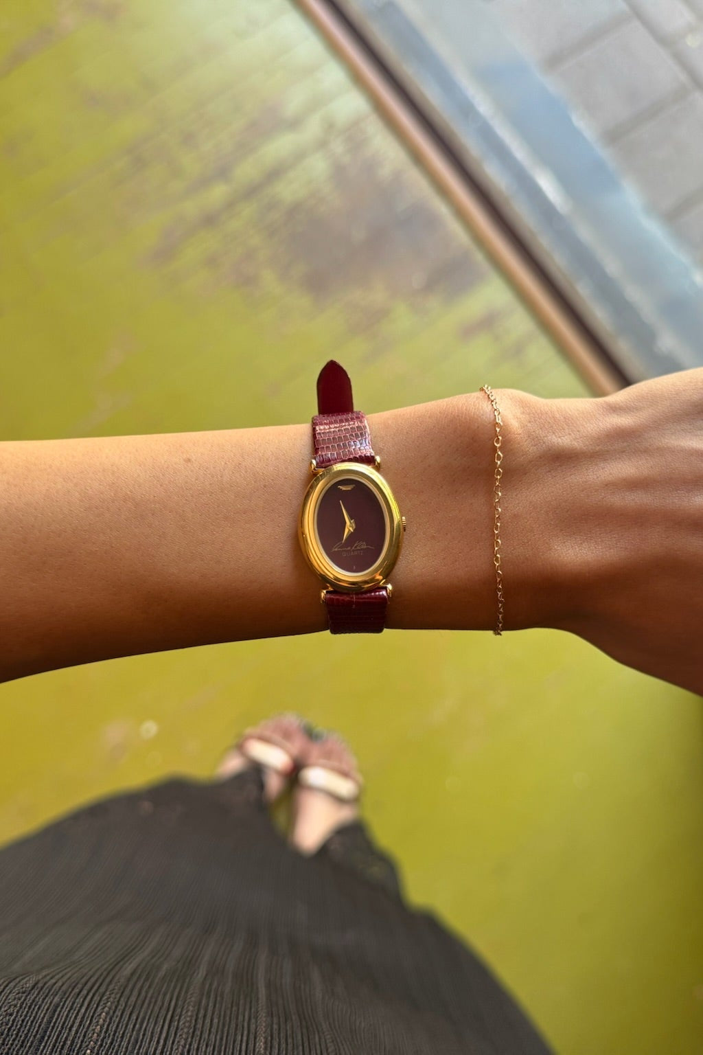 Red Lizard Oval Watch