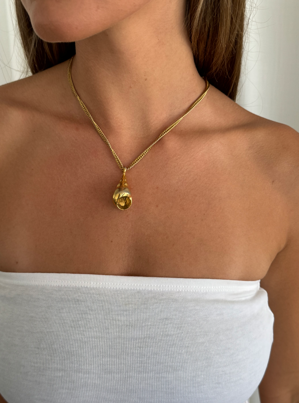 Seashell Conch Charm Necklace