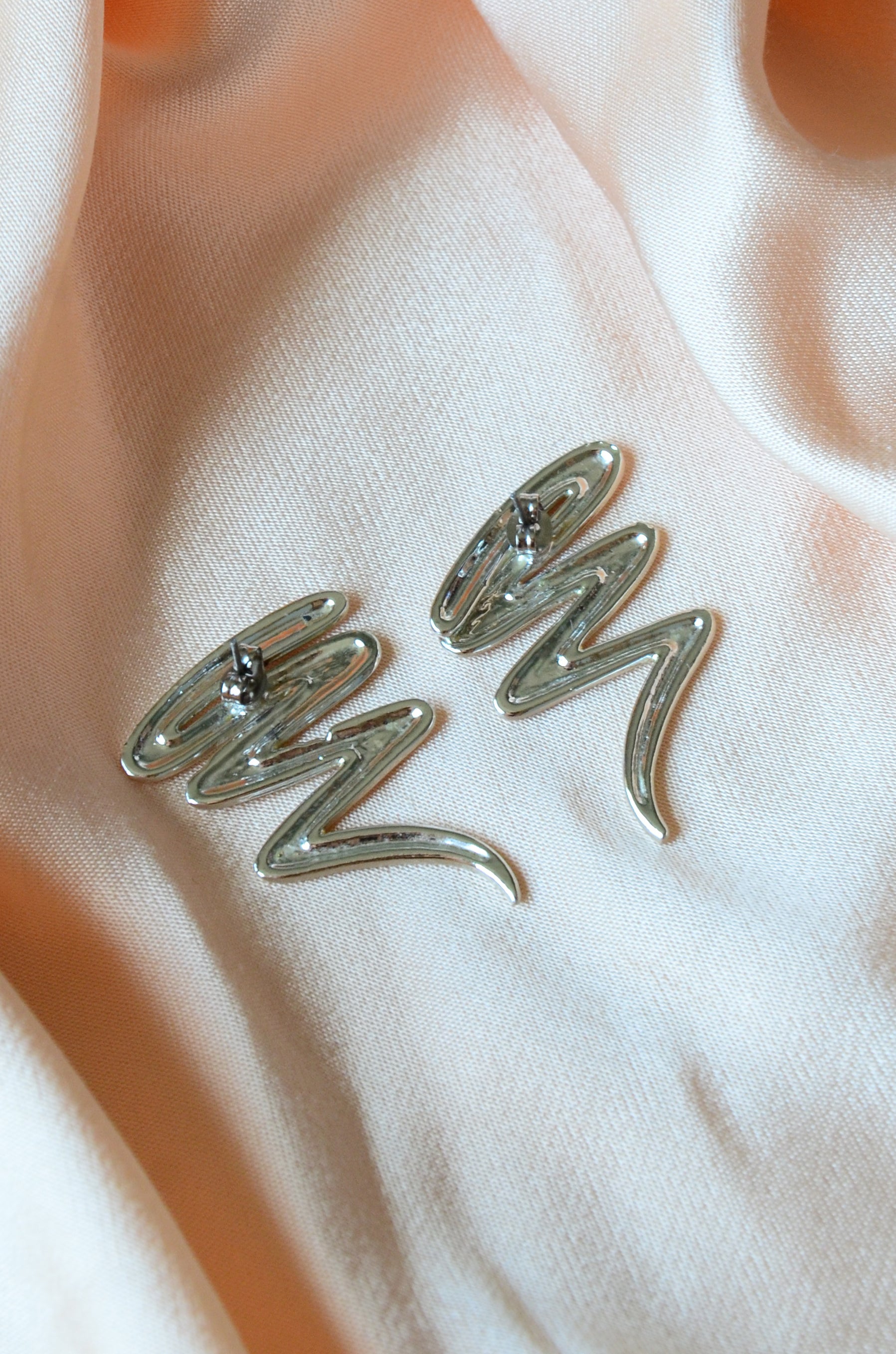 Squiggle Silver Earring